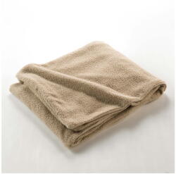 douceur d'intérieur Bézs fleece takaró 180x220 cm Curly Wooly - douceur d'intérieur