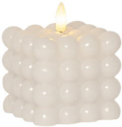 Star Trading Flamme Dot fehér LED viaszgyertya, magasság 9, 5 cm - Star Trading