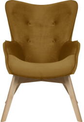 Ropez Mustársárga bársony fotel Niko - Ropez