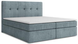Makamii Világoskék ágyneműtartós boxspring ágy 140x200 cm Palta - Makamii