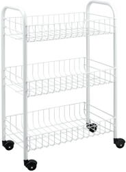 Metaltex Siena fehér gurulós állvány, 3 db polccal - Metaltex