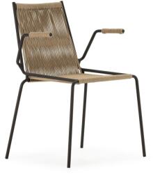 Marckeric Bézs fém karfás-rakásolható étkezőszék szett 2 db-os Emily - Marckeric