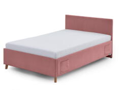 meise.möbel Rózsaszín kárpitozott gyerekágy ágyrács nélkül 140x200 cm Cool - Meise Möbel