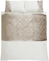 Catherine Lansfield Bézs-krémszínű kétszemélyes bársony ágyneműhuzat 200x200 cm Lattice Cut - Catherine Lansfield