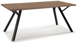 Marckeric Étkezőasztal diófa dekoros asztallappal 90x160 cm Paola - Marckeric