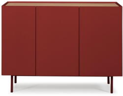 Teulat Piros alacsony komód tölgyfa dekorral 110x85 cm Arista - Teulat