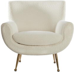 Light & Living Krémszínű buklé fotel Vinstra - Light & Living