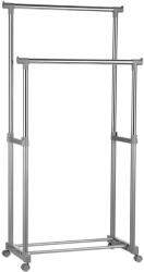 Premier Housewares Ezüstszínű fém teleszkópos-gurulós ruhatartó állvány - Premier Housewares - bonami - 19 240 Ft