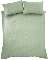 Catherine Lansfield Zöld kétszemélyes-hosszabbított krepp ágyneműhuzat 230x220 cm Heatset Wave - Catherine Lansfield
