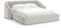 Cosmopolitan Design Bézs kárpitozott ágyneműtartós franciaágy ágyráccsal 200x200 cm Campi - Cosmopolitan Design