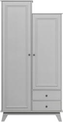 WOOOD Világosszürke borovi fenyő gyerek ruhásszekrény 98x190 cm Lily - WOOOD