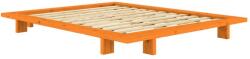 Karup Narancssárga borovi fenyő franciaágy ágytámla nélkül, ágyráccsal 160x200 cm Japan - Karup Design