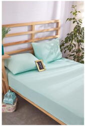 Mila Home Világoskék gumis pamut lepedő és párnahuzat szett 180x200 cm - Mila Home