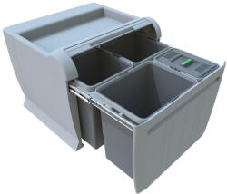 Elletipi Műanyag szemetes szelektív hulladékhoz/beépíthető 18 + 12 + 12 + 8 l City - Elletipi
