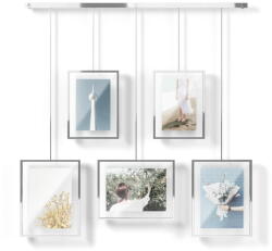 Umbra Ezüstszínű fém fali képkeret szett 5 db-os 66x69 cm Exhibit - Umbra