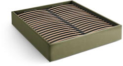 Micadoni Zöld kárpitozott ágyneműtartós-ágytámla nélkül franciaágy ágyráccsal 200x200 cm Susan - Micadoni - bonami - 361 300 Ft