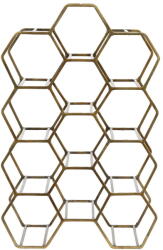 Light & Living Bronzszínű fém bortartó polcos állvány, palackok száma 12 Salbris - Light & Living