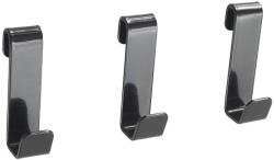 Metaltex Fényes fekete függő acél akasztó szett 3 db-os Mural - Metaltex