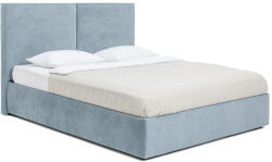 Bonami Kék kárpitozott ágyneműtartós franciaágy ágyráccsal 180x200 cm Thessa Bold - Bonami Selection