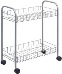 Metaltex Greg gurulós kétszintes polc, hossz 41 cm - Metaltex