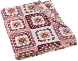 Catherine Lansfield Rózsaszín mikroplüss takaró 130x170 cm Crochet Print - Catherine Lansfield