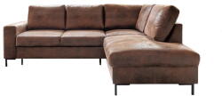 Miuform Barna bőrutánzat kinyitható sarokkanapé (jobb oldali) Lofty Lilly - Miuform