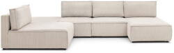 Bobochic Paris Krémszínű kordbársony sarokkanapé (variálható) Nihad modular - Bobochic Paris