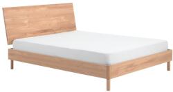 VIPACK Natúr színű tölgyfa franciaágy ágyrács nélkül 160x200 cm Forrest - Vipack