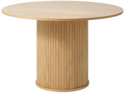 Unique Furniture Kerek étkezőasztal tölgyfa dekorral ø 120 cm Nola - Unique Furniture
