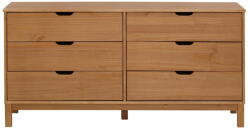 Støraa Natúr színű borovi fenyő alacsony komód 150x75 cm Post - Støraa