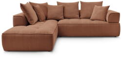 Bobochic Paris Terrakotta színű zsenília sarokkanapé (bal oldali-L alakú) Whesley - Bobochic Paris