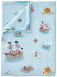 Belle & Boo Kék mikroplüss gyerek takaró 150x200 cm Pirates - Belle & Boo