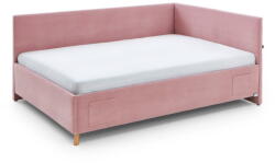 meise.möbel Rózsaszín kárpitozott sarok gyerekágy ágyrács nélkül 120x200 cm Cool - Meise Möbel