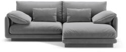 Micadoni Világosszürke bársony sarokkanapé (jobb oldali-heverő résszel) Torino - Micadoni - bonami - 743 742 Ft