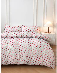 Mijolnir Piros-fehér kétszemélyes ágyneműhuzat 200x200 cm Love Heart - Mijolnir