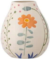 Bloomingville Krémszínű agyagkerámia kézzel festett váza (magasság 17 cm) Taza - Bloomingville