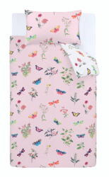 RHS Rózsaszín kétszemélyes gyerek ágyneműhuzat 200x200 cm Butterfly Garden - RHS