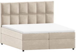 ROPEZ Bézs ágyneműtartós boxspring ágy 160x200 cm Flip - Ropez