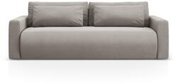 Cosmopolitan Design Világosszürke bársony kinyitható tárolóhelyes kanapé 238 cm Belfast - Cosmopolitan Design