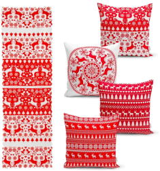 Minimalist Cushion Covers Christmas 4 db karácsonyi párnahuzat és asztali futó szett - Minimalist Cushion Covers