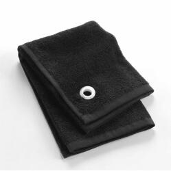 Douceur d'intérieur Fekete frottír pamut törölköző 50x50 cm Cuistot - douceur d'intérieur