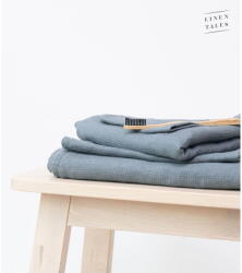 Linen Tales Kék len törölköző 30x30 cm - Linen Tales