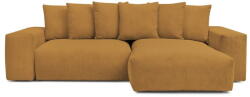 Bobochic Paris Mustársárga kordbársony kinyitható-tárolóhelyes sarokkanapé Voltaire - Bobochic Paris