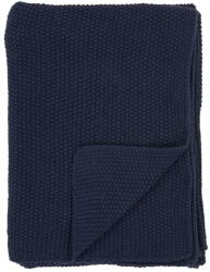 House Nordic Sötétkék újrahasznosított pamut takaró 130x170 cm Santos - House Nordic