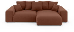 Ropez Téglavörös kinyitható tárolóhelyes sarokkanapé (variálható sarok) Luma - Ropez
