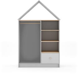 Marckeric Fehér gyerek nyitott ruhásszekrény 110x180 cm Estefania - Marckeric