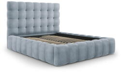 Cosmopolitan Design Világoskék kárpitozott franciaágy tárolóhellyel, ágyráccsal 140x200 cm Bali - Cosmopolitan Design