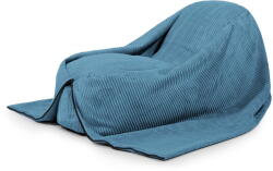 SLOWDOWN Kék kordbársony gyerek babzsákfotel Cocoon 120 - SLOWDOWN