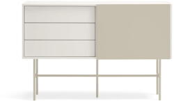 Teulat Bézs-krémszínű alacsony komód tolóajtóval 140x91 cm Nube - Teulat