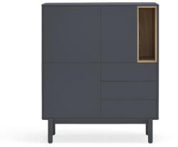 Teulat Sötétszürke magas komód 100x120 cm Corvo - Teulat